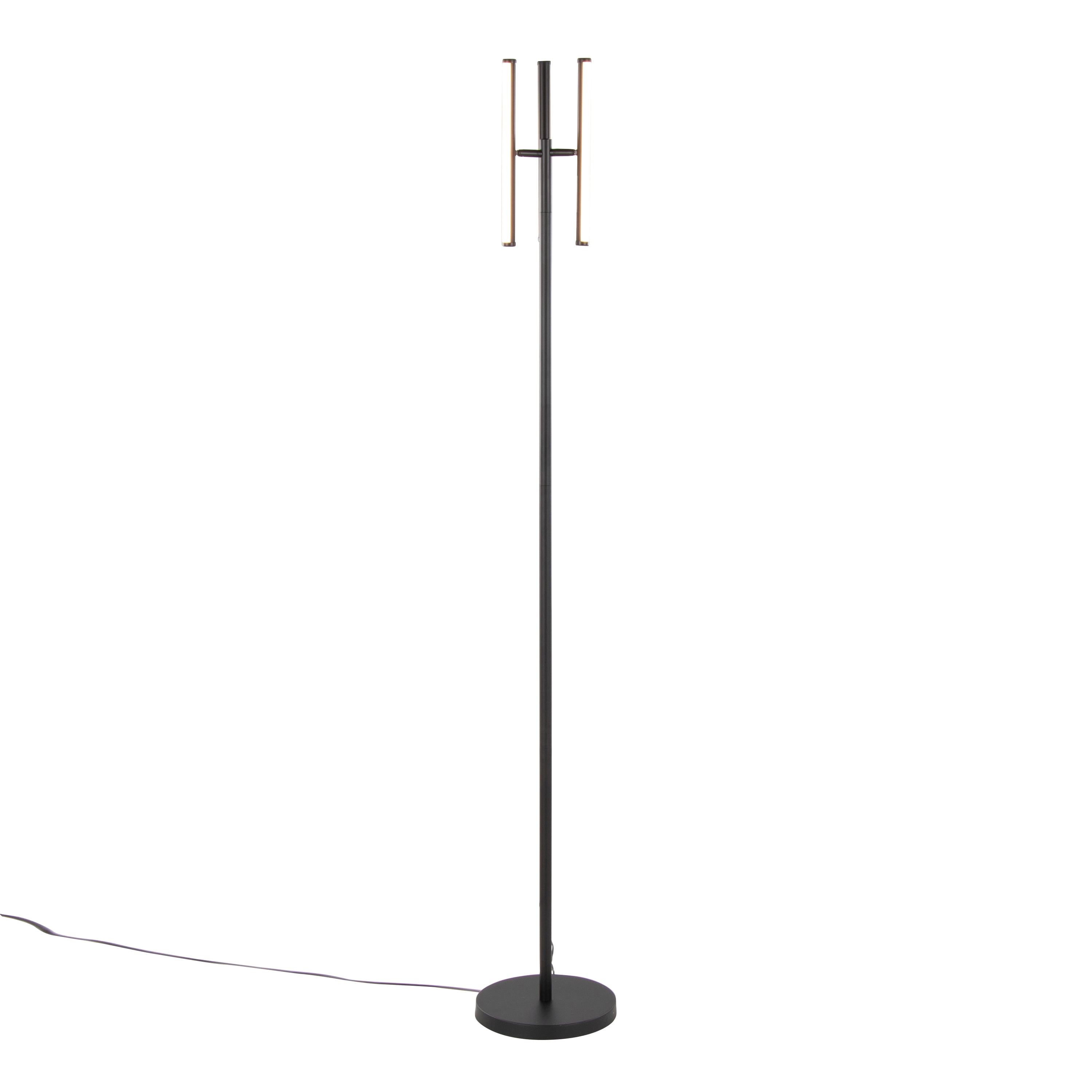 Newest 65" Modern Swivel Floor Lamp, Black Metal with Dimmable Integrated LED for Living Room & Office