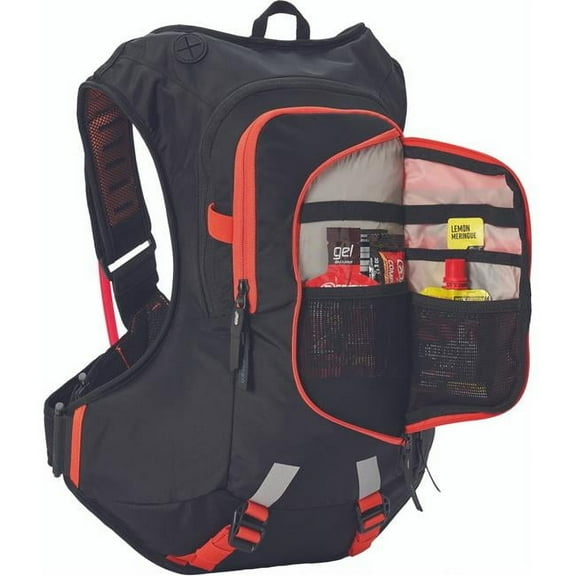 USWE 2123438 12 Liter Moto Hydro Hydration Pack, Black & Factory Orange