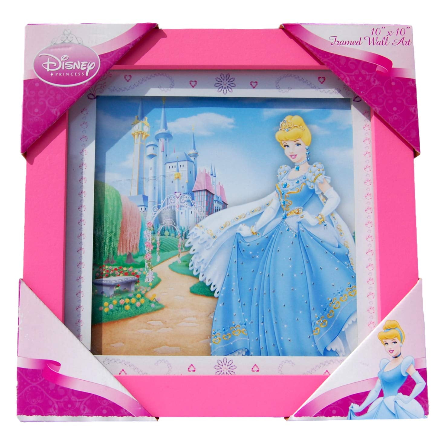disney princess framed wall art 10x10, cinderella