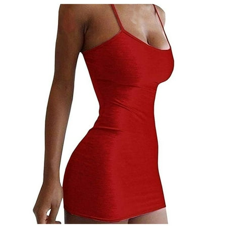 

Qcmgmg Women Sleepwear Pajamas Dress One Piece V Neck Criss Cross Nightgown