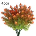 thumbnail image 1 of 4pcs Rouge et Vert Plante Feuilles Aritificial Feuillage Faux Décor Ornement Faux Intérieur Table Extérieure Maison, 1 of 8