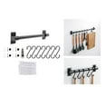 thumbnail image 4 of Kitchen Rail Rack Hanging Pot Rack Utensils Pan Hanger with Hooks and Screws 7 Hooks 50cm, 4 of 9