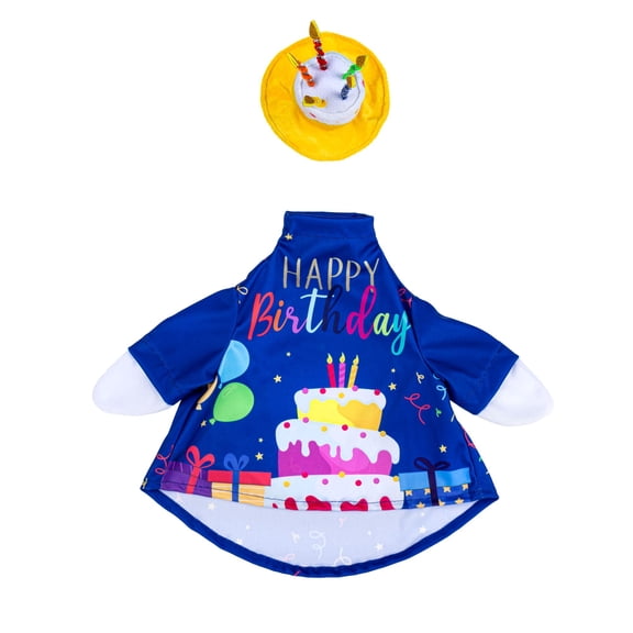 Evergreen Giddy the Porch Goose Outfit Birthday Celebration Cake Event Party Outfits Clothing for 21 Inch Garden Goose Statues