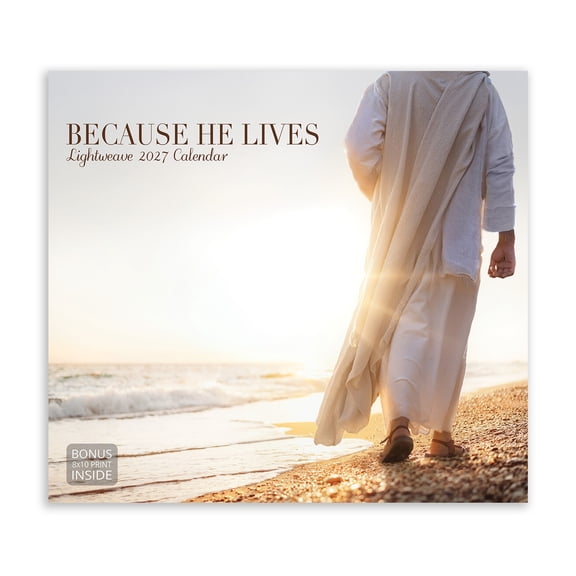 Altus Fine Art Because He Lives 2027 12 Month Christian Wall Calendar by Lightweave