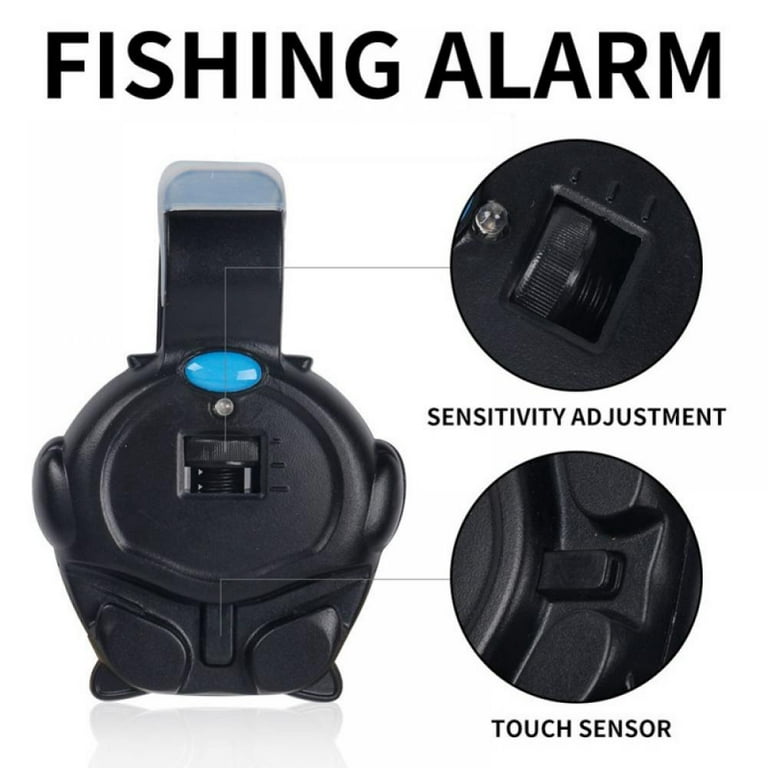 Daboom Fishing Bite Alarm Sensitive Electronic Indicator LED Sound Alert On  Fishing Rod with Loud Siren Suitable for Daytime Night Fishing Outdoor