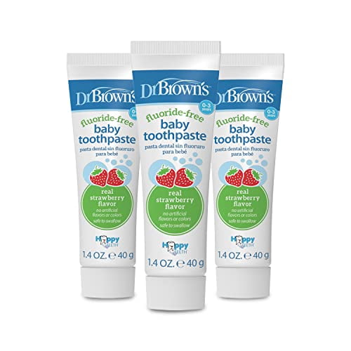 Dr. Brown's Baby Toothpaste, Strawberry Flavor Toddlers an
