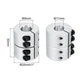 thumbnail image 2 of Uxcell Shaft Coupling 9 to 11mm(ID) 30mm(L) Aluminum Alloy Shaft Coupler Connector Rigid Joint Motor Accessories, 2 of 6