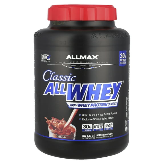 ALLMAX CLASSIC ALLWHEY®, 100% Whey Protein Source, Chocolate, 5 lbs (2.27 kg)