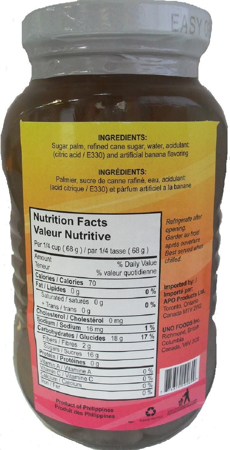 Bulacan Sugar Palm Fruit Kaong White 340g per bottle