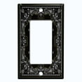 thumbnail image 5 of Metal Light Switch Plate Cover Elegant Black Mandala Floral Rug Tile Pattern TIL074, 5 of 13