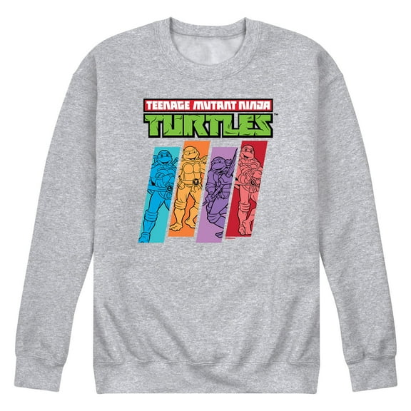 Teenage Mutant Ninja Turtles - Color Stripes - Men's Long Sleeve Crew Neck Fleece