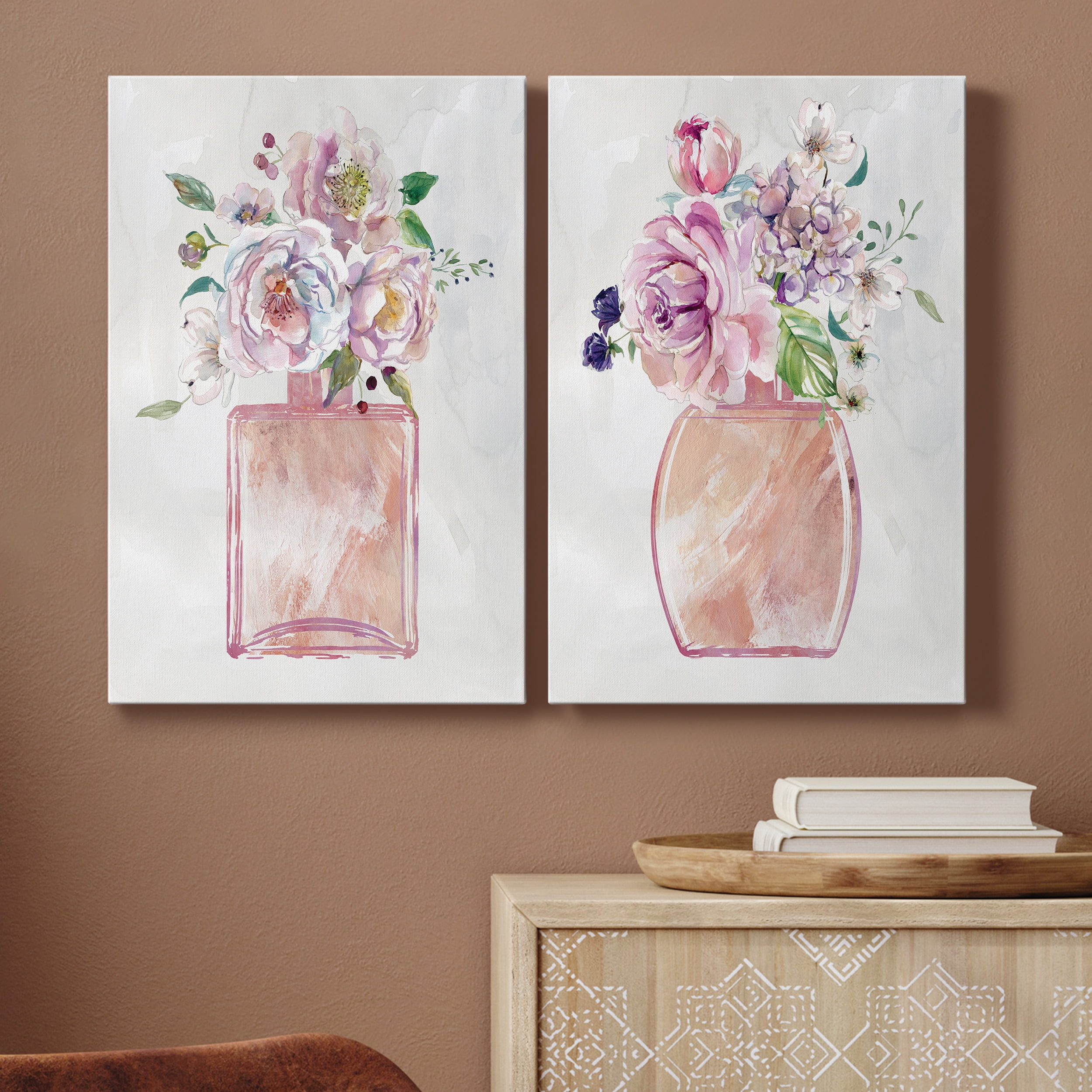 Fragrance of Summer I Premium Gallery Wrapped Canvas - Ready to Hang - Set of 2 - 32 x 48 Each