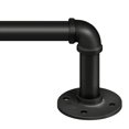 thumbnail image 1 of Barra de cortina Zeerobee Industrial, 1 pulgada, color negro, 122-218 cm, ventana, 1 of 9