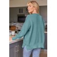 thumbnail image 2 of ORUYROP Women's Crewneck Batwing Long Sleeve Sweater 2023 Fall Oversized Ribbed Knit Side Slit Pullover Top, 2 of 7