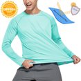 thumbnail image 3 of FEDTOSING Men's UPF 50+ Long Sleeve Shirts Sun Protection SPF/UV Fishing Hiking T-Shirts Green, 3 of 5