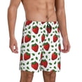 thumbnail image 2 of Sikiie Strawberry Mens Pajama Shorts, Lightweight Lounge Pant with Pockets Soft Sleep Pj Shorts for MenMedium, 2 of 6