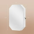 thumbnail image 2 of Modern Diamond-Shaped Jewelry Armoire, Lockable Octagonal Jewelry Cabinet Organizer with Mirror, Wall Mounted for Space Saving, 2 of 17