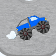 thumbnail image 4 of Inktastic Blue Monster Truck Action Boys or Girls Baby Bib, 4 of 4