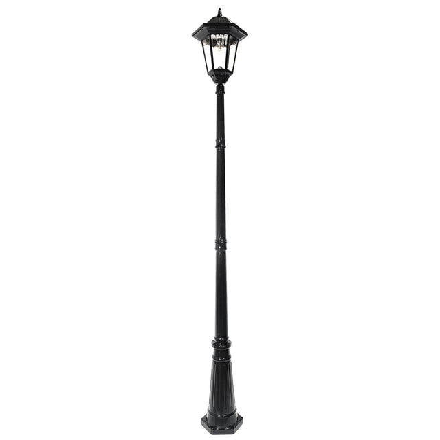 Windsor Poteau de Lampe Solaire - Lampe Simple - Noir