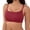 Red, variant on Women's Wireless Bralette No Padding Scoop Neck Seamless No Underwire Smoothing Everyday Bra