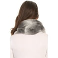 thumbnail image 2 of Sakkas Rhie Long Lightweight Faux Fur Ombre Colored Warm Soft Infinity Scarf - Grey - OS, 2 of 4