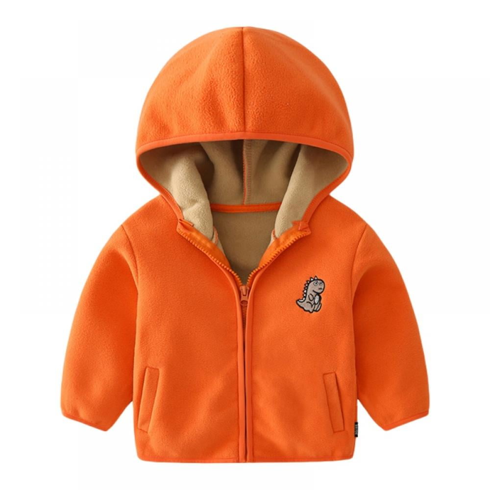 URMAGIC Toddler Fleece Jacket Hooded Baby Boys Girls Autumn Winter Long