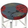thumbnail image 3 of Bingfone Padded Round Bar Stool Cover Cushion with Elastic Fabric Round Chair Seat - Ladybug, 3 of 7