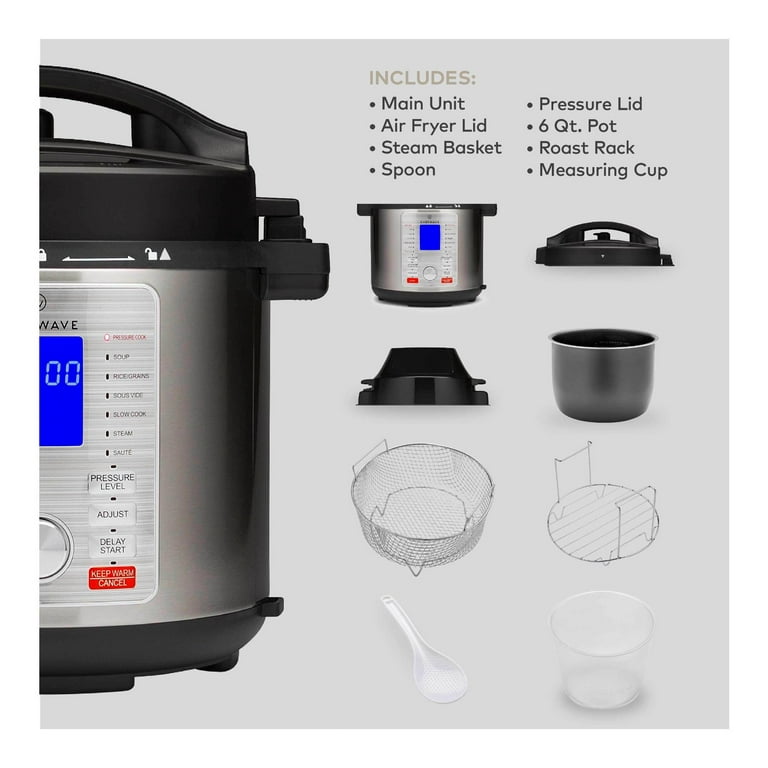 Nictemaw Pressure Cooker and Air Fryer Combos 6Qt, Multi