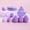 PURPLE, variant on 12-Piece All-Purpose Makeup Sponge Set, Made of 3 Loose Powder Puffs, 3 Mini Air Cushion Puffs, 3 Beauty Eggs and 3 Mini Beauty