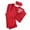 Red, variant on Mlkoz Pajamas for Women Set 3PCS Button Long Sleeve Shirt with Long Pant Satin Pajamas Sets Striped Soft Comfortable Sleepwear