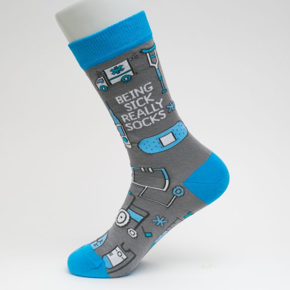 Unisex Socks - Perfect Gifts - Being Sick Really Socks Themed - Mid Calf Length Socks – Two Size Big Version Cotton Blend