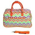 thumbnail image 2 of World Traveler 21-Inch Carry-On Shoulder Duffel Bag - Orange Trim Chevron Multi, 2 of 3