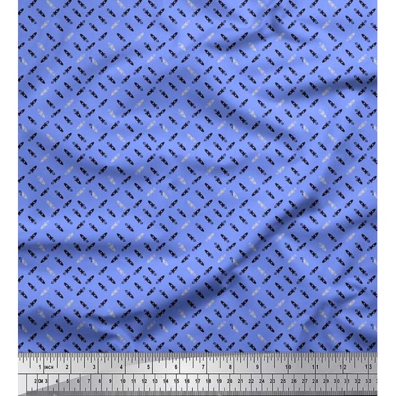 Soimoi Cotton Jersey Fabric Rocket Shirting Print Fabric by Yard 58 Inch Wide
