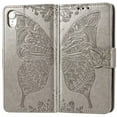 thumbnail image 1 of Wallet Case for iPhone, Embossed Butterfly Flower Premium PU Leather [Kickstand] [Card Slots] [Wrist Strap]Cover for iPhone, 1 of 7