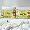 thumbnail image 4 of Erosebridal Cartoon Capibara Sheet Set Queen, Patchwork Bedding Sets Queen Size, Rustic Animal Decor, 4-Piece, 4 of 7