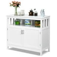 thumbnail image 1 of Costway Kitchen Buffet Server Sideboard Storage Cabinet w/2 Doors & Shelf White, 1 of 10