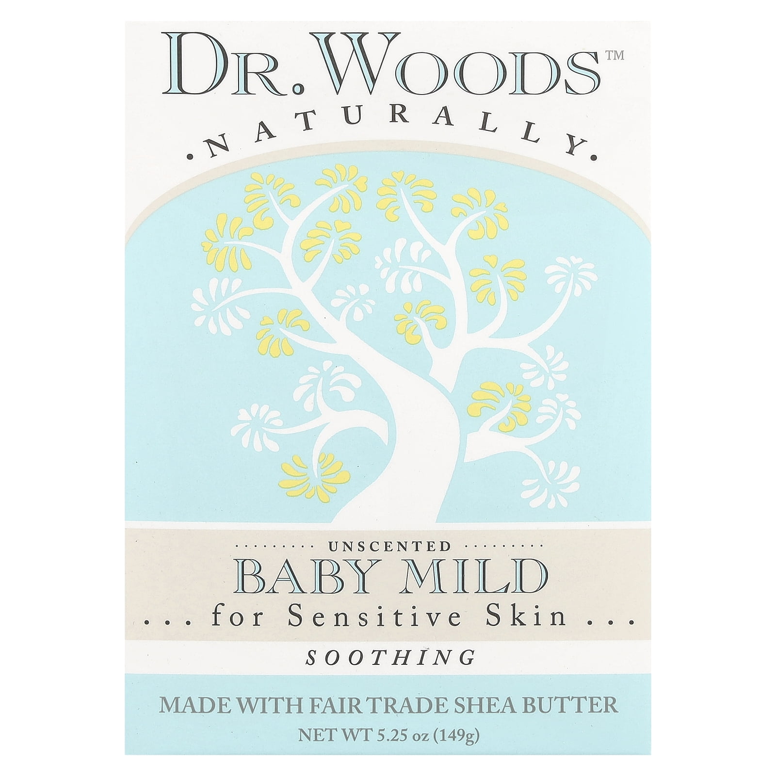 Dr. Woods Naturally Bar Soap Baby Mild Unscented 5.25 oz