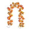 thumbnail image 3 of Hometravel Artificial Maple Leaf Vines Decorations, Fall Garland for Fireplaces and Dining Tables, Thanksgiving and Halloween Home Accent, 3 of 8