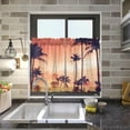 thumbnail image 7 of Coolnut Palm Tree Kitchen Curtains UV Protected Tier Curtains 2 Panels Kitchen Tiers Half Window Curtains for Guest Room Bathroom Laundry Room Basement, 24 x 27 Inch Home Decor, 7 of 7