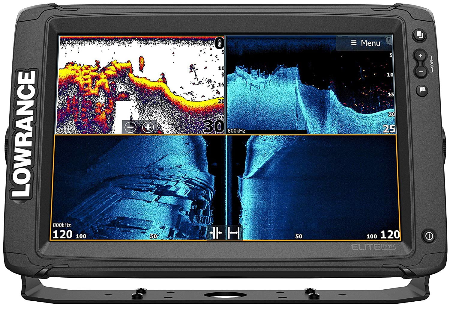 Lowrance Elite-12 Ti2 Portable Fishfinder Active Imaging 3-in-1 Preloaded  C-Map US Inland Mapping