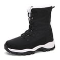 thumbnail image 2 of 1 Pair Outdoor Winter Women Mid-Calf Anti-slip Lace-up Comfortable Snow Boots, 2 of 8