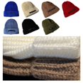 thumbnail image 2 of Casual Women Men Soft Solid Color Winter Warm Slouchy Bonnet Ski Hats Knit Cap Woolen Hat LIGHT BLUE, 2 of 8