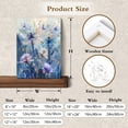 thumbnail image 3 of Dragonfly Floral Wall Art - Blue Purple Watercolor Flower Canvas Wall Art - Nature Botanical Wall Decor for Living Room, Bedroom, Bathroom - Ready to Hang, 12x16 Inches, 3 of 8