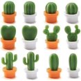 thumbnail image 1 of Imán para refrigerador, cocina, oficina, pizarra blanca y pizarra de limpieza en seco, diseño en maceta encantador y colorido, 12 juegos de cactus 2, 1 of 5