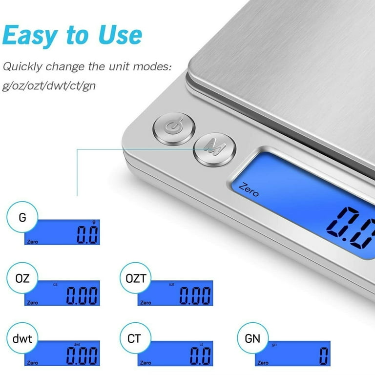 3KG Food Kitchen Scale, Digital Grams & Ounces for Weight Loss