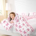 thumbnail image 4 of Feelyou Monogrammed G Full Size Comforter Sets, Ribbon Love Heart Bedding Sets, 3pcs, 4 of 8