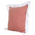 thumbnail image 6 of LR Home Ox Bay Hand-Woven Pink/White Bordered All-Natural Cotton Pillow Cover, 6 of 9