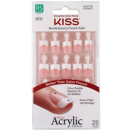 kiss nails french acrylic short walmart length salon nail revolutionary
