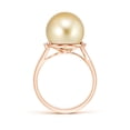 thumbnail image 2 of Angara Golden South Sea Cultured Pearl and Diamond Bypass Ring in 14K Rose Gold for Women | June Birthstone Jewelry for Her, 2 of 7