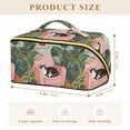 thumbnail image 4 of FORMRS Makeup Bag Travel Cosmetic Organizer for Women Fold Flat Zipper Pouch with Handle, Pink Sleeping Cat, 4 of 8